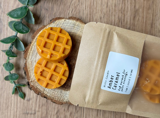Amber Caramel gofri formájú illatviasz 30g
